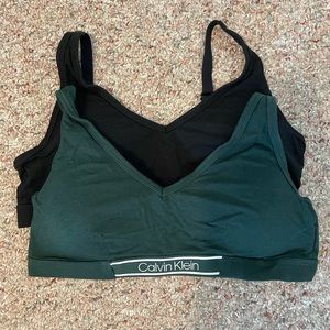 2 Calvin Klein Bralettes